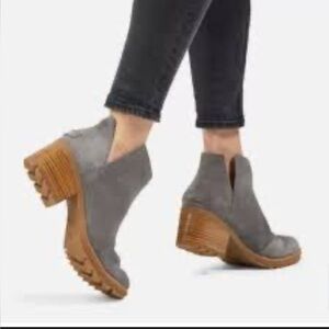 SOREL Cate Cut Out Bootie in Quarry Gray Sold Out Online NWOT